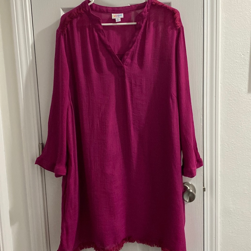 Lularoe Rayon/Polyester dress Resort Coastal